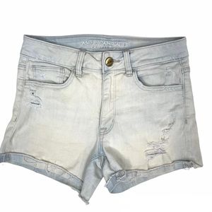 American Eagle Hi-Rise Shortie Denim Shorts
